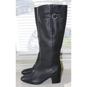 NEW - Aquatalia "Fabrianna" Water Resistant Tall Boot in Black, Wide Calf - 9.5